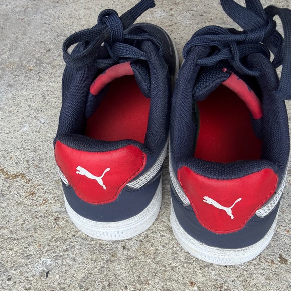 Puma Kids Navy and Red Sneakers - Picture 2 of 10